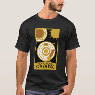 Camiseta Ir Trabalhar Em Uma Arte De Parede De Ovos