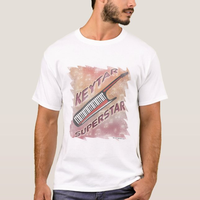 Camiseta Ir Vibes do Keytar Superstar Retro Music Divertime (Frente)