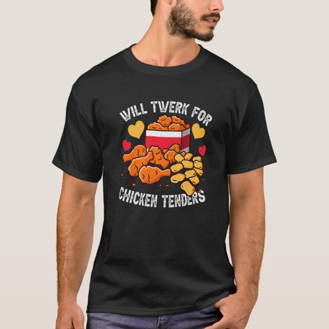 Camiseta Irá Gritar Para Concursos De Frango Fried Chicken  (Frente)