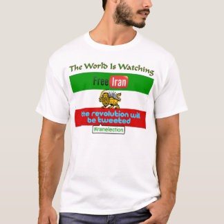 Camiseta Irã livre: T-shirt social dos meios do