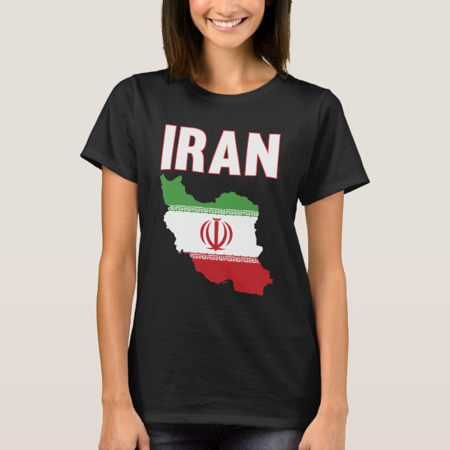 Camiseta Irã: Mapa do Orgulho Iraniano (Frente)