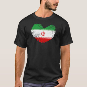 Camiseta Irã Sinalizador Irã Símbolos Iranianos Merchandise