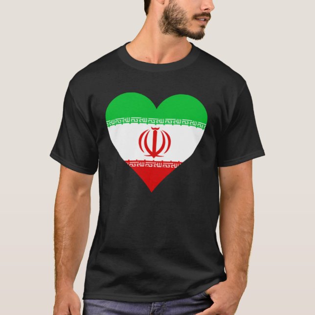 Camiseta Iran Flag Heart Iran  Love Iran (Frente)