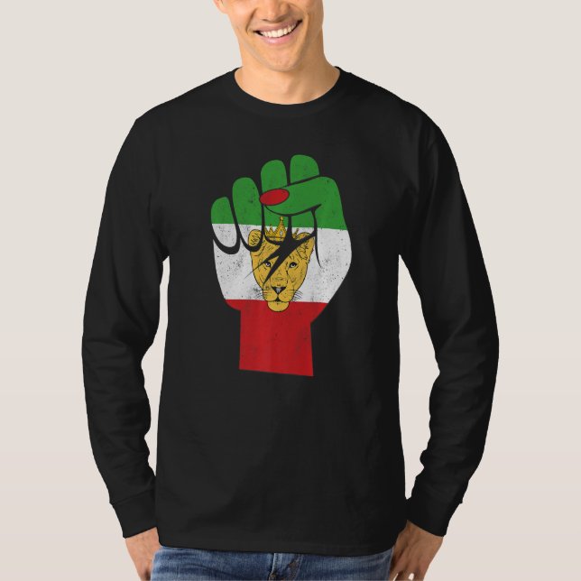 Camiseta Iran flag, Iranian Lion Symbol, Iranian Lioness, F (Frente)