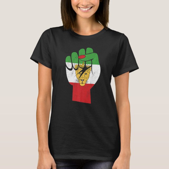 Camiseta Iran flag, Iranian Lion Symbol, Iranian Lioness, F (Frente)