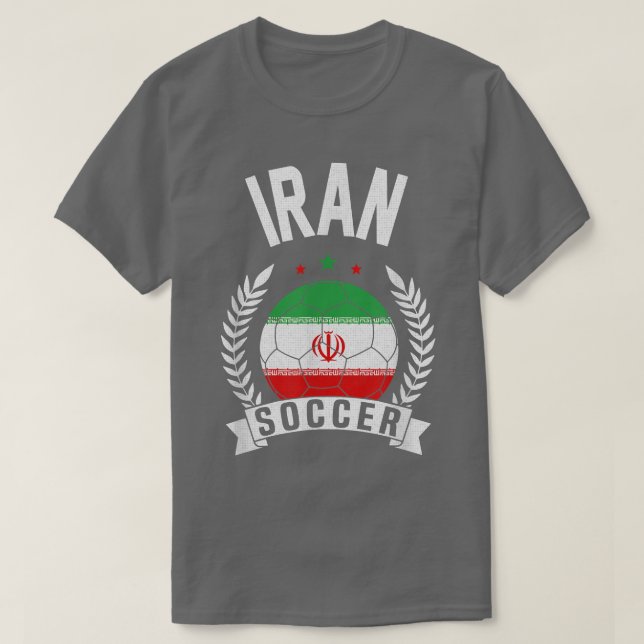 Camiseta Iran Soccer Support Team Jersey Bandeira Iraniana (Frente do Design)
