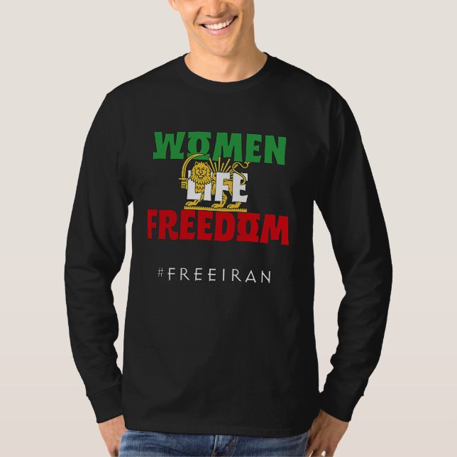 Camiseta Iranian Flag nohijab Support Women of Iran LION SU (Frente)