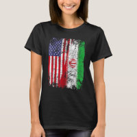 IRANIAN ROOTS Half American Flag IRAN FLAG
