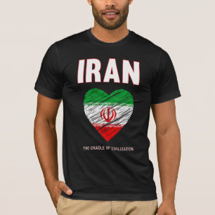 Camiseta Iraniano Orgulho do Coração Iraniano Nowruz