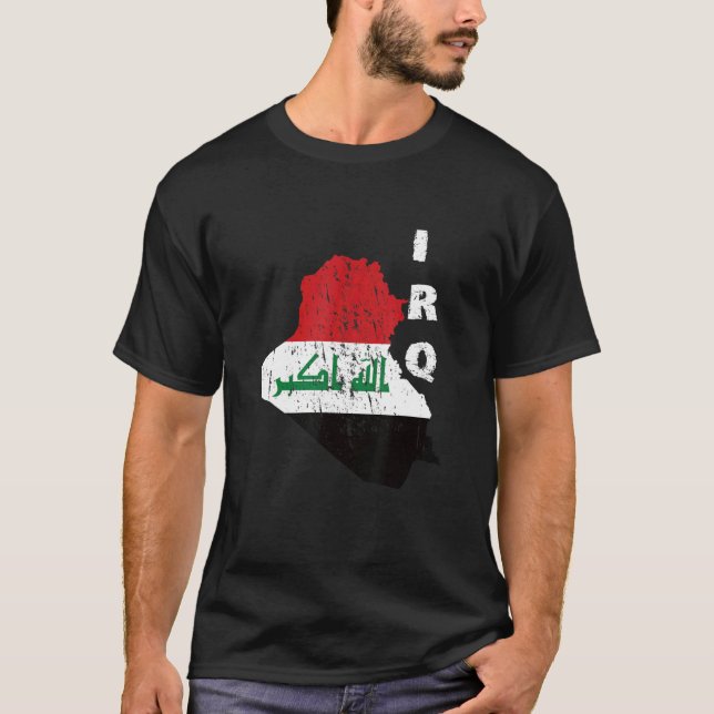Camiseta Iraque: Iraque: Iraque: bandeira Iraque (Frente)