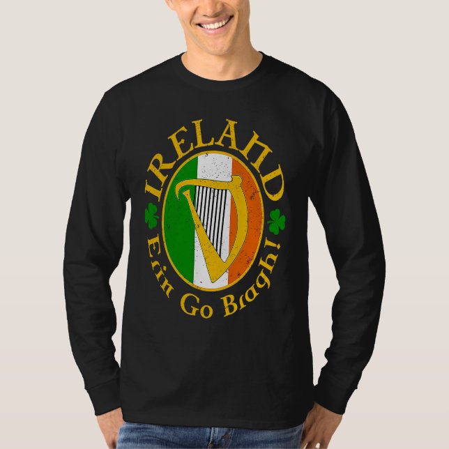 Camiseta IRELAND Erin Go Bragh! Irish Harp (Frente)