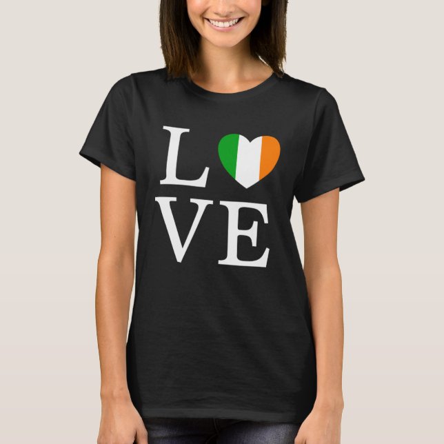 Camiseta Ireland Flag Travel Vacation St Patrick s Day Iris (Frente)