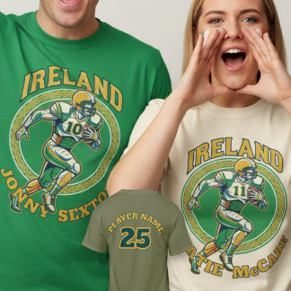 Camiseta Ireland Gridiron Shamrock Football Athlete Dynamic