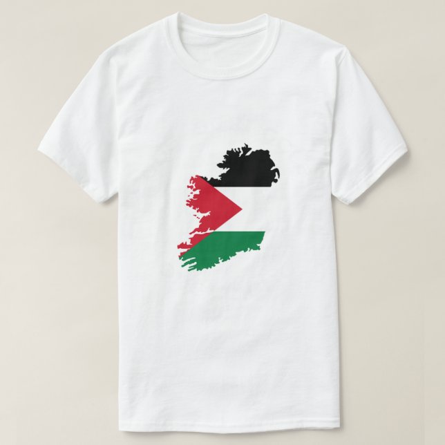 Camiseta Ireland Palestine - One Struggle, One Fight Premiu (Frente do Design)