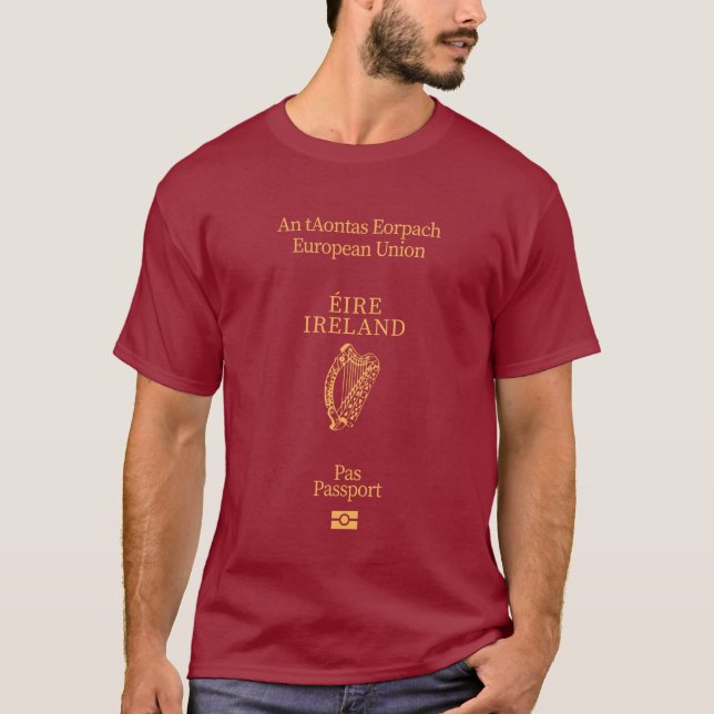 Camiseta Ireland passport cover (Frente)