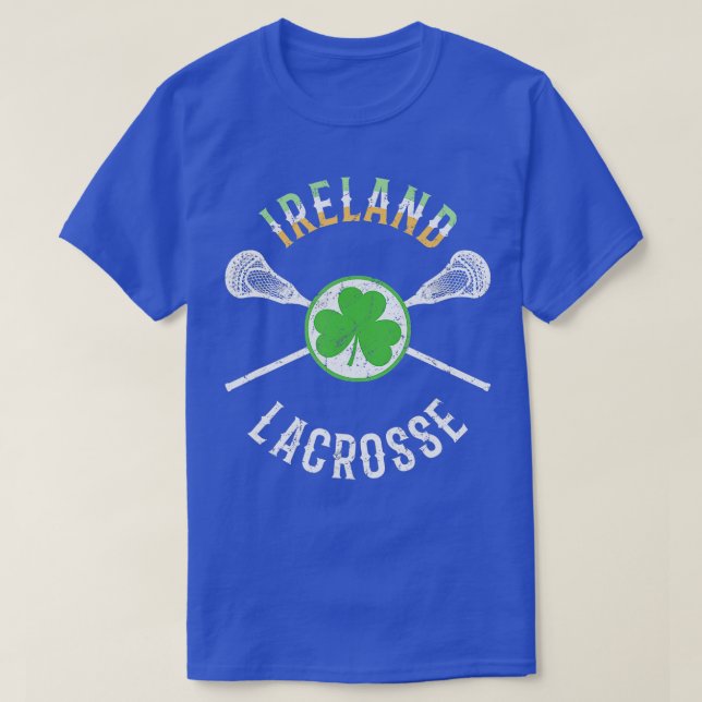 Camiseta Ireland Shamrock Irish Lacrosse (Frente do Design)