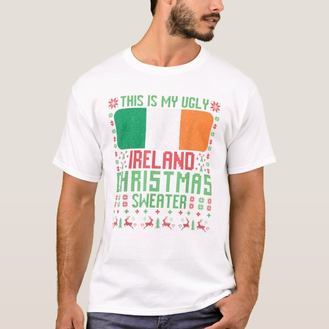 Camiseta Ireland Ugly Christmas Sweater (Frente)