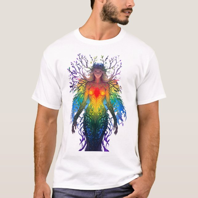 Camiseta “Iridesca” - Guardiã das Cores (Frente)
