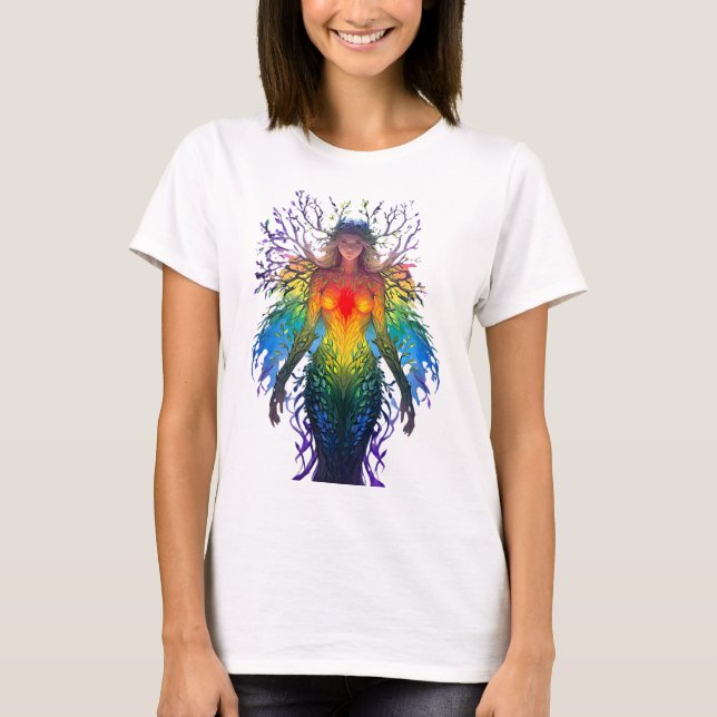 Camiseta “Iridesca” - Guardiã das Cores (Frente)