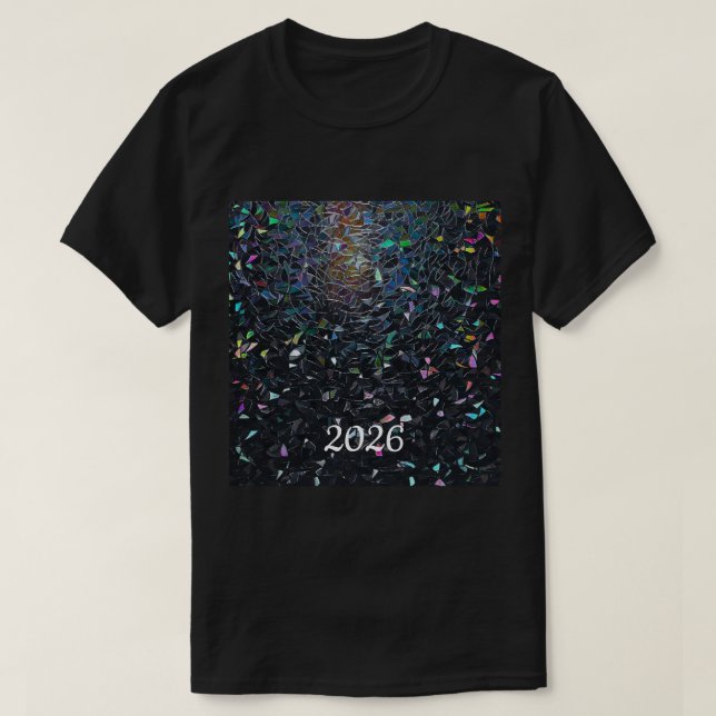 Camiseta Iridescent Abstract Stained Glass Pattern (Frente do Design)