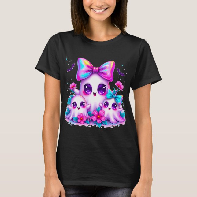 Camiseta Iridescent Ghost Halloween T-shirt (Frente)