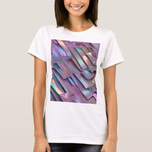 Camiseta Iridescente futurista/abstrato holográfico