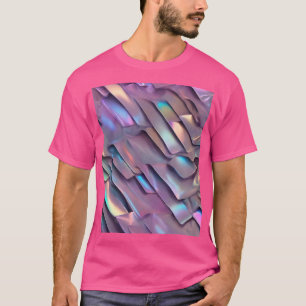 Camiseta Iridescente futurista/abstrato holográfico