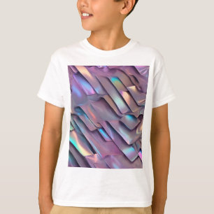 Camiseta Iridescente futurista/abstrato holográfico