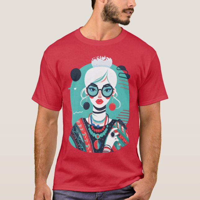 Camiseta Iris Apfel with Jewelry Iconic Accessories retro (Frente)