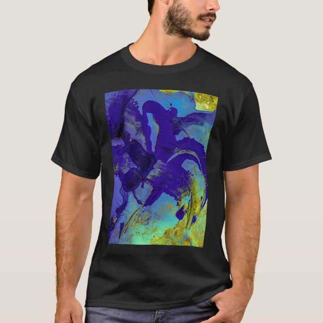 Camiseta Íris Azul Abstrata (Frente)