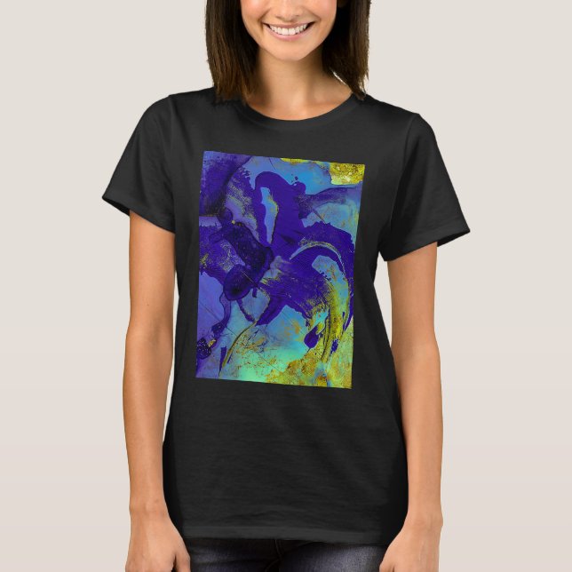 Camiseta Íris Azul Abstrato (Frente)
