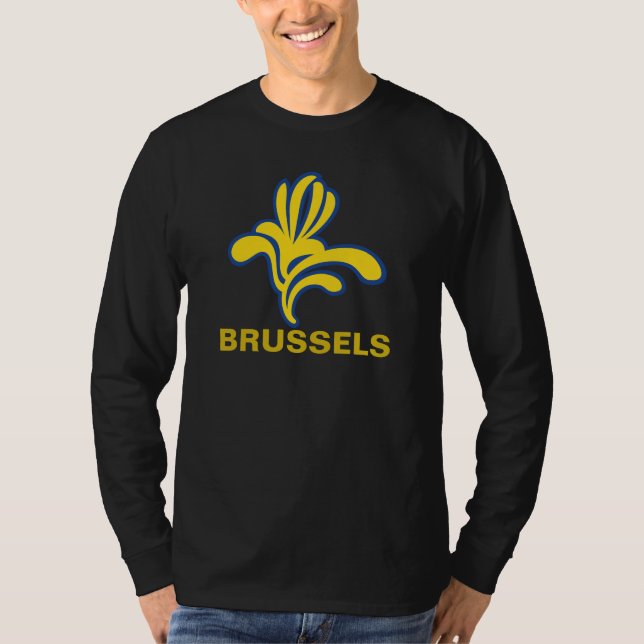 Camiseta Íris Bruxelas Bruxelas Bruxelas Bélgica do emblema (Frente)
