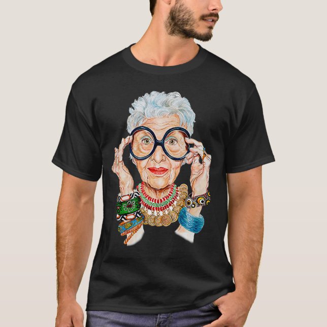 Camiseta Iris Fashion Apfel é, em última análise, uma forma (Frente)