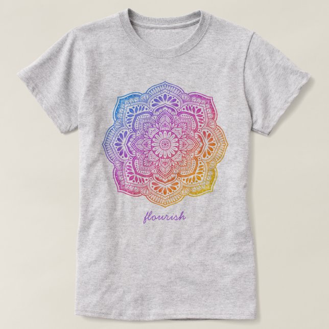 Camiseta Iris Mandala Personalized T-Shirt (Frente do Design)