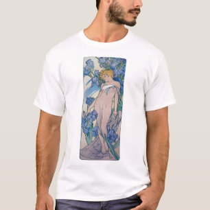 Camiseta Íris (Quatro Flores), Alphonse Mucha