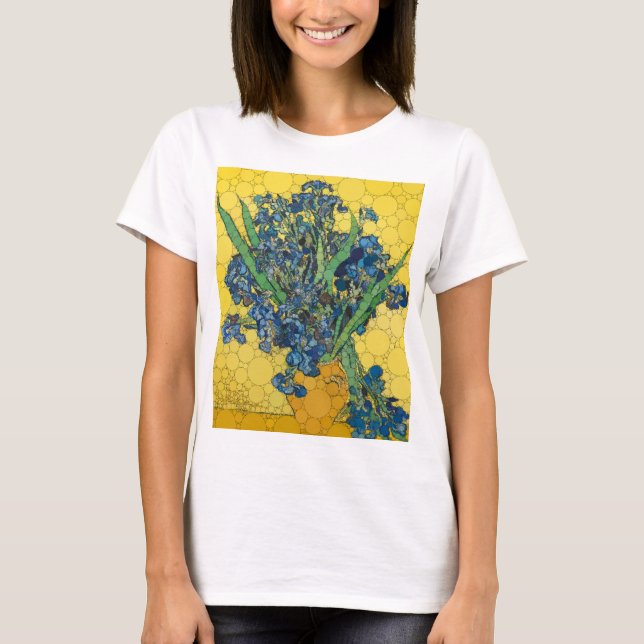 Camiseta Irises Dots by After Vincent van Gogh (Frente)