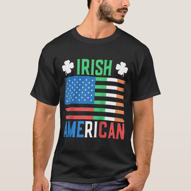 Camiseta Irish American Dia de São Patrício Ireland Green T (Frente)