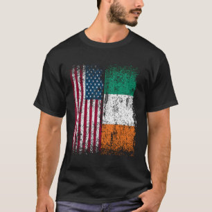 Camiseta Irish American Flag American Nascer Irish Heritage