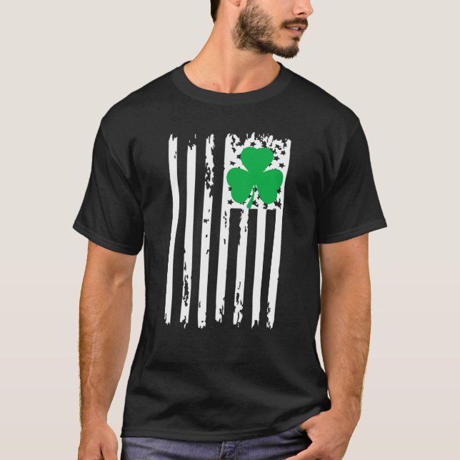 Camiseta Irish American Flag Cool St Patricks Day Celebrati (Frente)