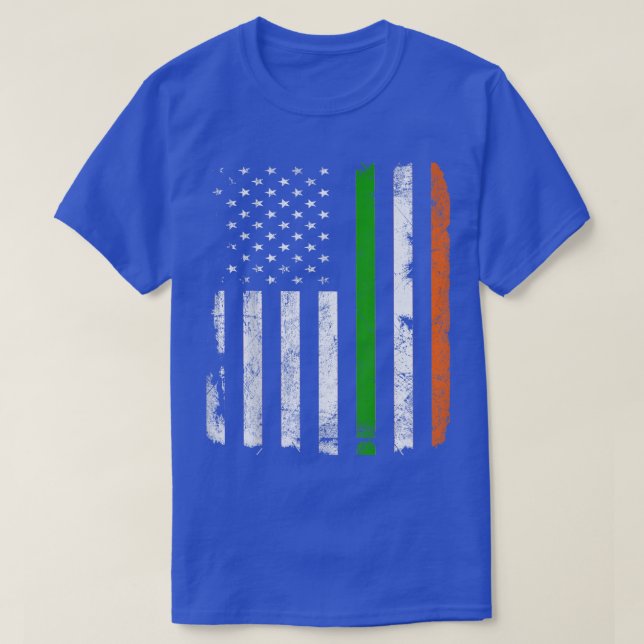 Camiseta Irish American Flag Ireland (Frente do Design)
