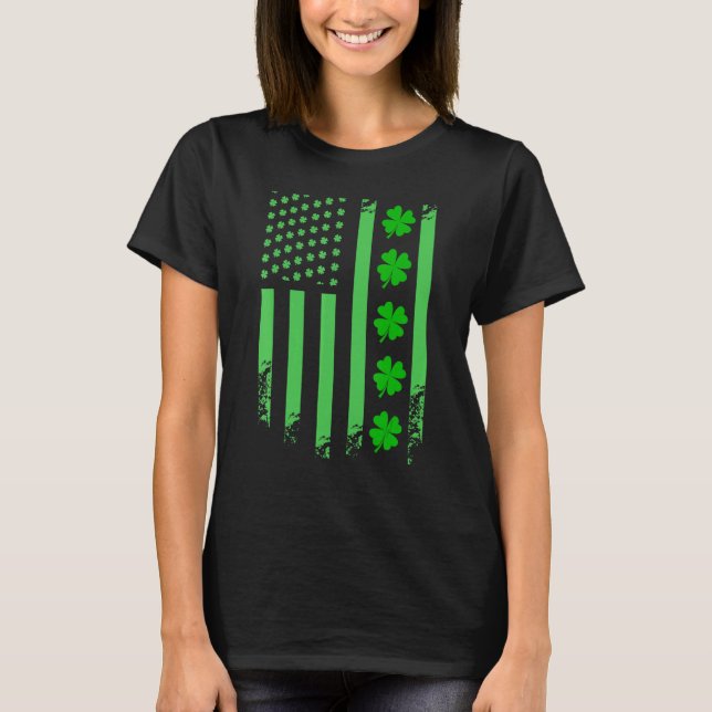 Camiseta Irish American Flag Ireland Flag Dia de São Patríc (Frente)