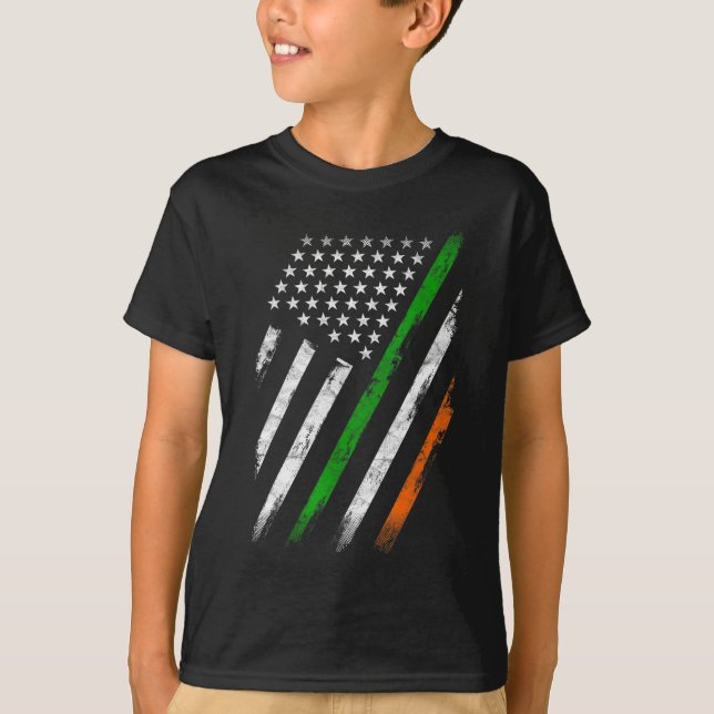 Camiseta Irish American Flag Ireland Flag Lucky Rua Patrick (Frente)