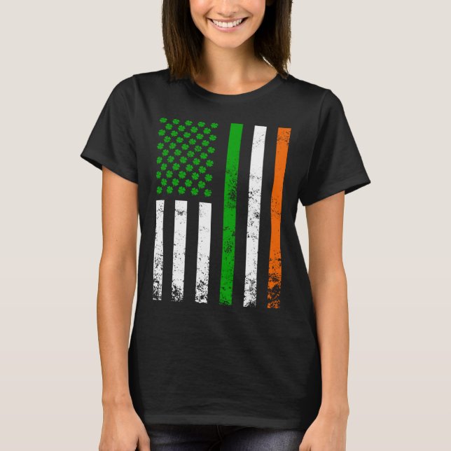 Camiseta Irish American Flag Ireland Flag  St Patrick s Day (Frente)