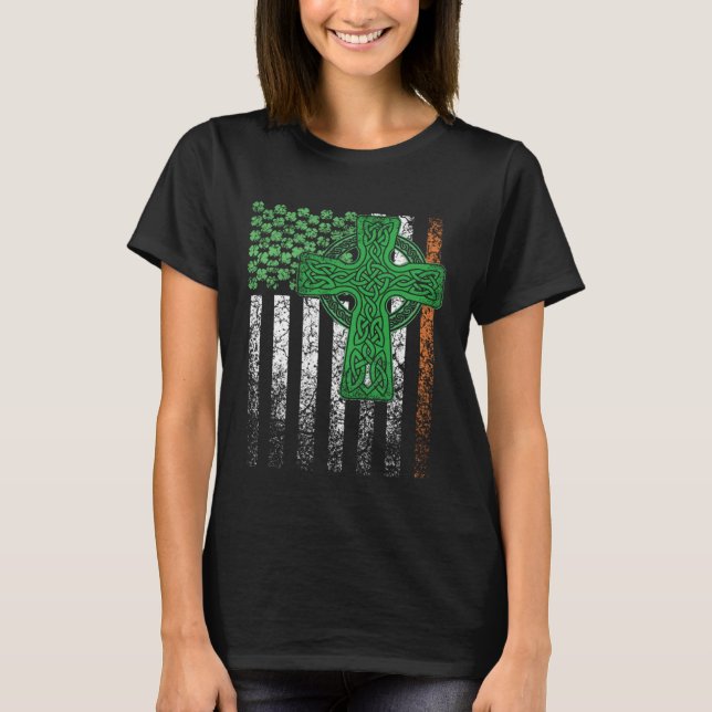 Camiseta Irish American Flag Ireland Flag St Patricks Day C (Frente)