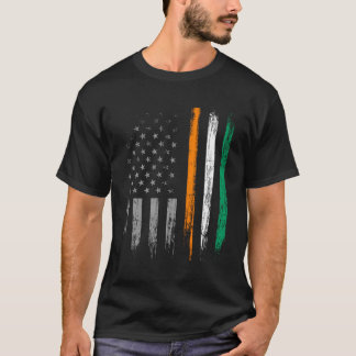Camiseta Irish American Flag Long Sleeve Dia de São Patríci