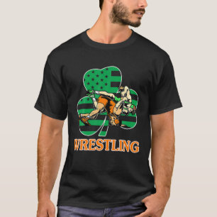 Camiseta Irish American Flag Shamrock Luta St Patricicks