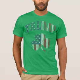 Camiseta Irish American Flag Trump 2016 Shamrock