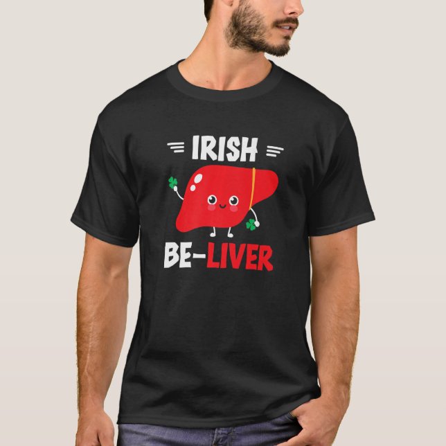 Camiseta Irish Be Liver Shamrock C Irlanda (Frente)