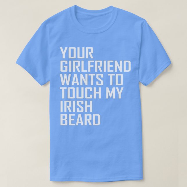 Camiseta Irish Beard Touch Folk Ireland Redhead Girl Gift (Frente do Design)
