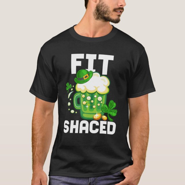 Camiseta Irish Beer Fit Shaced St Patrick's Day Green Shamr (Frente)
